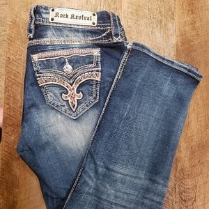 Rock Revival "Jelina" easy crop jean NWOT
